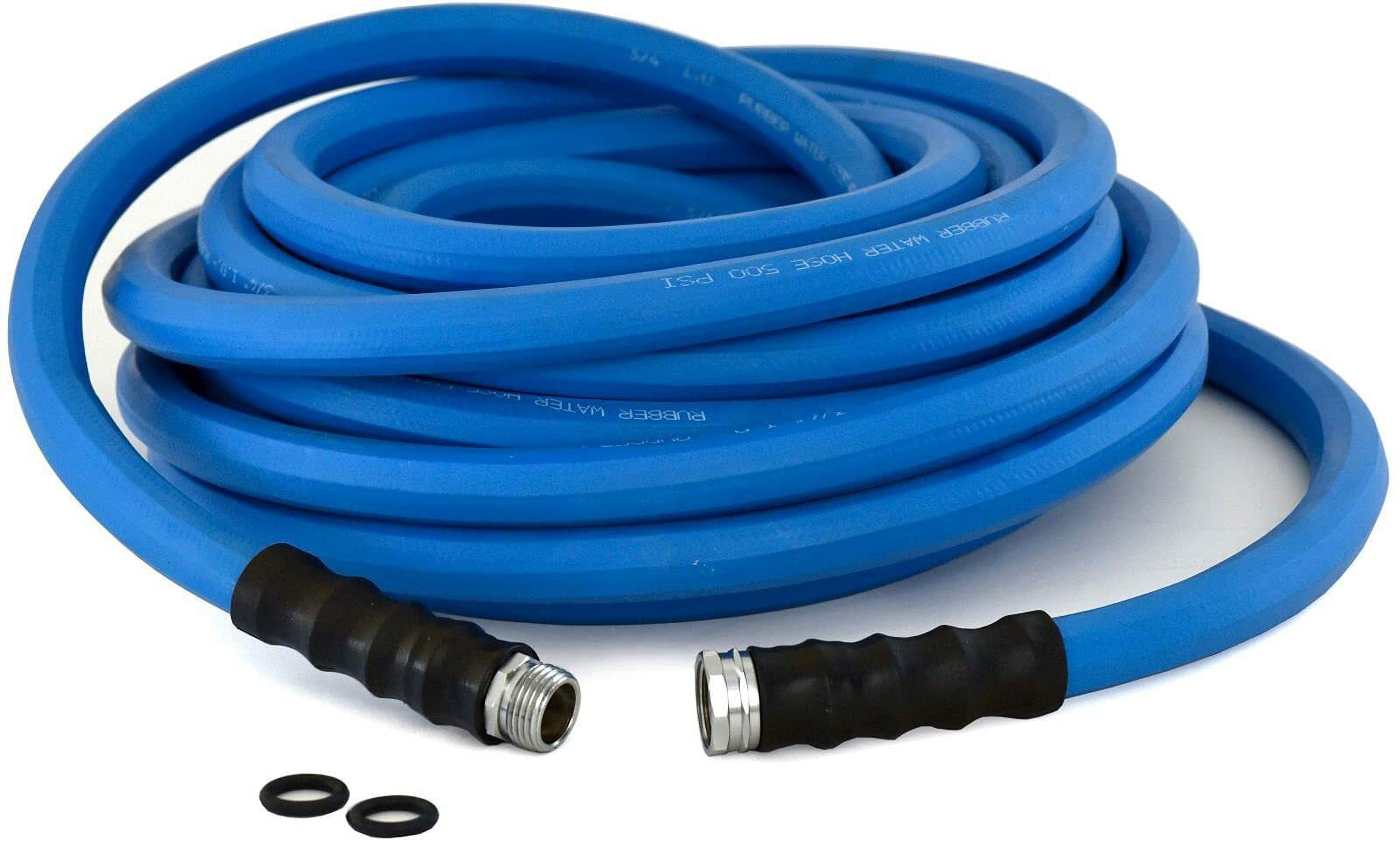 BluBird BluSeal 1" Lawn Garden Water Hose Hot/ Cold Lightweight Professional Grade 100% Rubber Hose - 25 Feet
