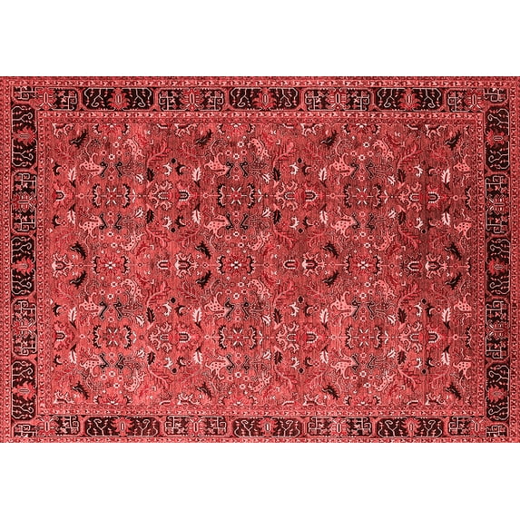 Ahgly Company Indoor Rectangle Oriental Red Traditional Area Rugs, 8' x 12'