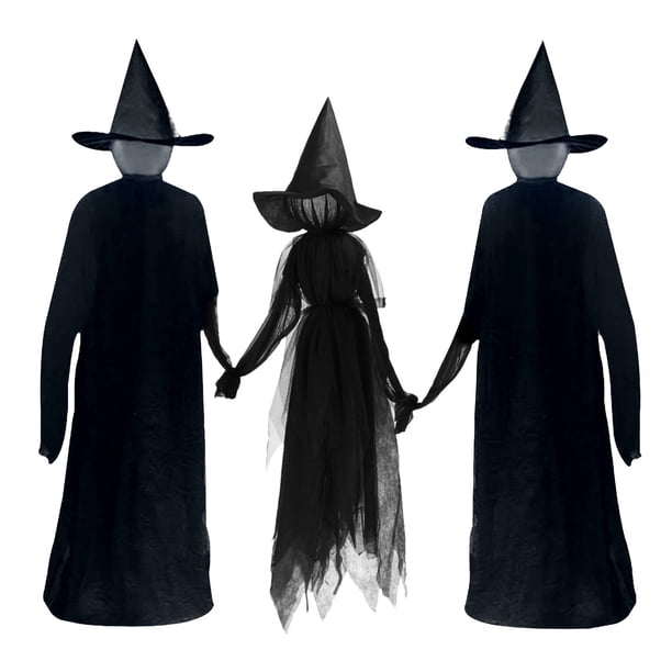 Teissuly Halloween Decoration Creative Horror Halloween Witch Jar Black Witch Ornament Pendant Teissuly WER202309201514