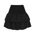 thumbnail image 6 of Baqcunre Skirts for Women Women's Pleated Skirt Peplum Print Fashion Floral Short Skirt Pleated Skirts for Women Mini Skirt Black L(Hot), 6 of 6