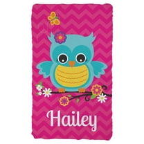Personalized Sweet Owl Plush Fleece Blanket