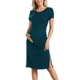 thumbnail image 2 of Women's Maternity Dress Short Sleeve Split Pregnancy Dresses Maternity Clothes, 2 of 6