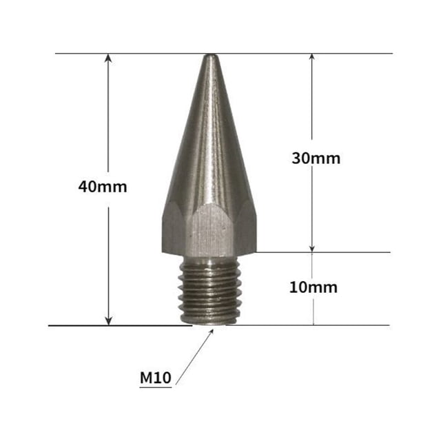 MYG en Acier Inoxydable Prismes M9.8mm point de Remplacement de Pôle pour Prismes Pôle