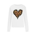 thumbnail image 6 of Women's Valentine's Day Sweatshirts Fashion Print Sweat Shirt Round Neck Long Sleeve Blouses Pullover Casual Shirts Top, 6 of 8