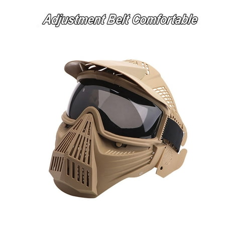 

JNGSA Full Face Combat Protection Mask Safety Goggles With Visor New Clearance