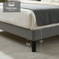 thumbnail image 6 of Bastch Full Size Bed Frame, Upholstered Platform with Adjustable Headboard, Strong Wooden Slats Support, No Box Spring Required, Easy Assembly (Light Gray, Full), 6 of 6