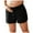 Black, variant on Women's Double Layered Pleats Maternity Shorts Underbelly Drawstring Elastic Waist Cotton Shorts With Pockets Summer Cute Beach Casual Shorts