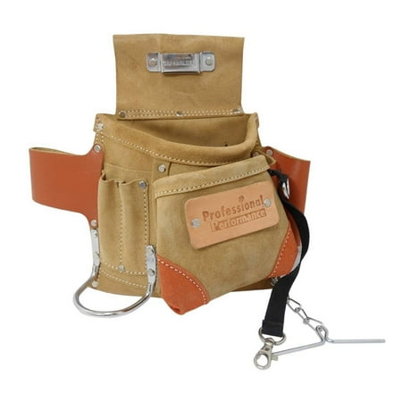 - Deluxe Carpenter Tool Belt Pouch Heavy Duty Suede Leather Fits Hammer And Nails