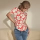 thumbnail image 3 of Fotbe Beige Flowers Body de Mujer con Cuello Redondo y Mangas Cortas, Sin Mangas Ajustado, Suave, Cómodo y Básico-Medium, 3 of 7