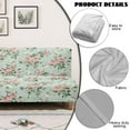thumbnail image 5 of Xoenoiee Stretch Armless Futon Cover Futon Slipcover Sofa Couch Cover with Elastic Bottom Sofa Bed Covers Furniture Protector Washable, Roses Green, 5 of 8