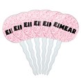 thumbnail image 1 of Eimear Cupcake Picks Toppers - Set of 6 - Pink Speckles, 1 of 1