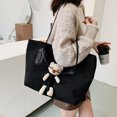 thumbnail image 4 of Cadorn Canvas Tote Shoulder Bag Large Capacity Bag for Women with Inner Pocket Black for Daily Commute, Shopping, Travel and Grocery, 4 of 7