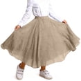 thumbnail image 7 of Gfyviroh Kids Girls Long Skirts A-Line Casual Flowy Flared Skirt Loose High Waisted Lightweight Maxi Skirt 4-15 Years, 7 of 7