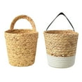 thumbnail image 6 of Woven Flower Basket Straw Weaving Basket Plant Flower Pots Cover Garden Plant Containers Wicker Rattan Vase Storage Bins Box Container Sundries Organizer, 6 of 7