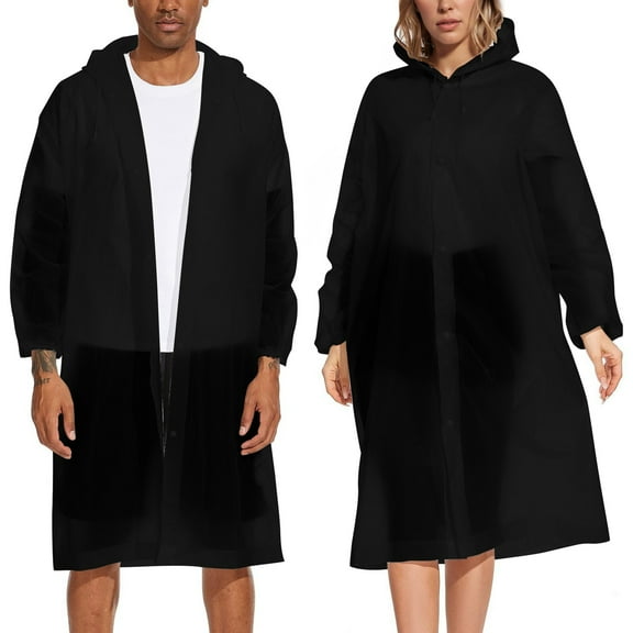 Men's And Women's Outdoor Transparent Portable Rain Raincoat Jackets