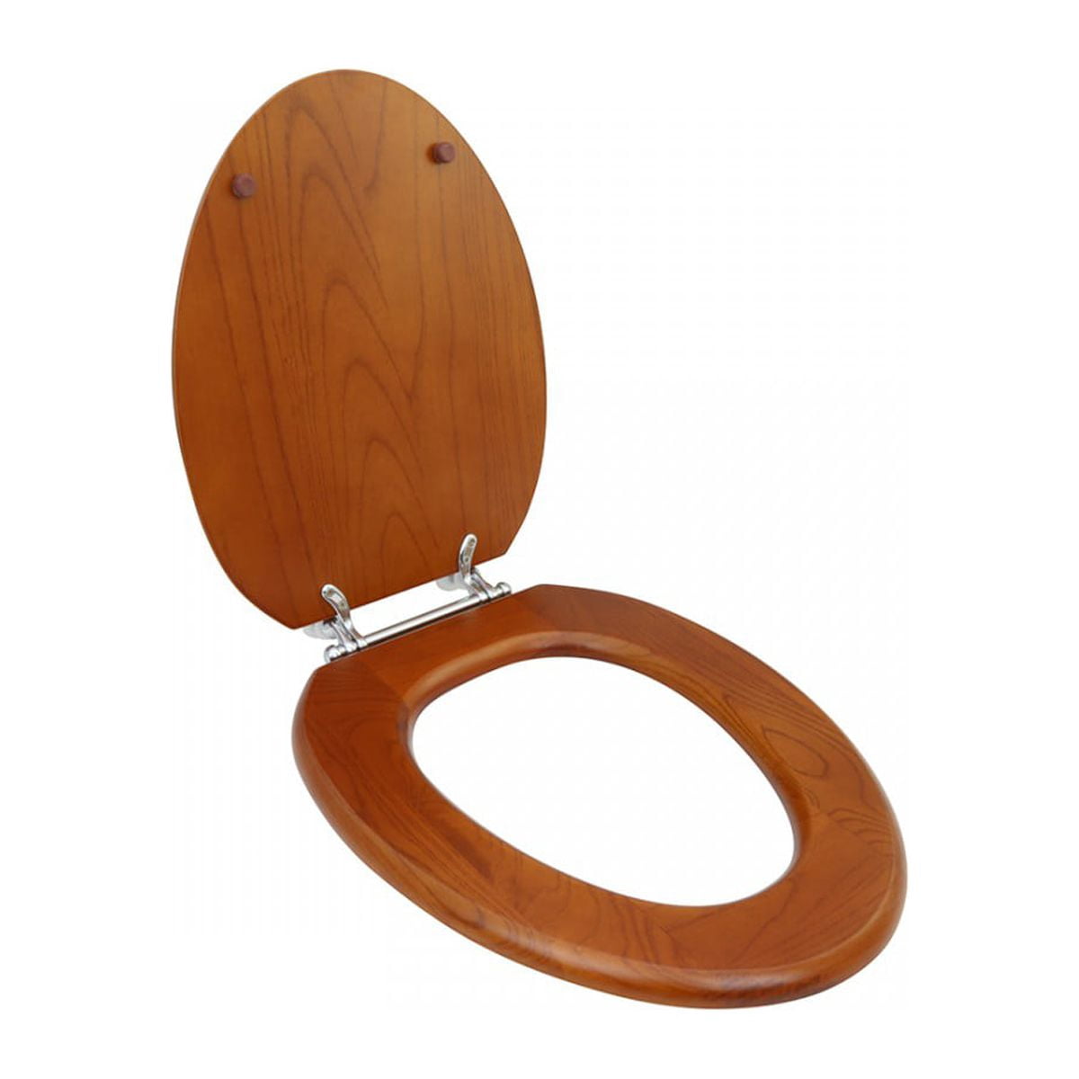 Renovator's Supply Elongated Light Mahogany Toilet Seat, Hardwood