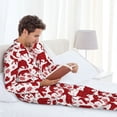 thumbnail image 6 of Wukai red plaid Moose Bunny bear Men's Long-Sleeve Pajama Set - Comfortable Sleepwear with Button-Down Shirt and Pants-X-Large, 6 of 7