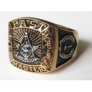 Masonic Rings Past Master Freemason Ring / Masonic Ring - Gold Plated Steel