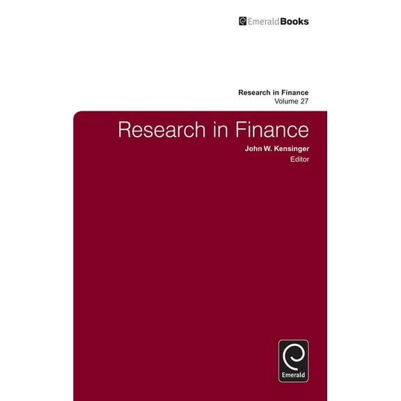 Research in Finance Research in Finance, Volume 27, Book 27, (Hardcover)