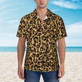 thumbnail image 4 of JUNZAN Gold Glitter Leopard Pattern Hawaiian Shirt for Men,Summer Beach Casual Short Sleeve Button Down Shirts-Medium, 4 of 9