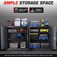 thumbnail image 3 of DNA Motoring 36" Gray/Black Lockable Metal Storage Tool Utility Cabinet w/ Adjustable Shelves, 3 of 7