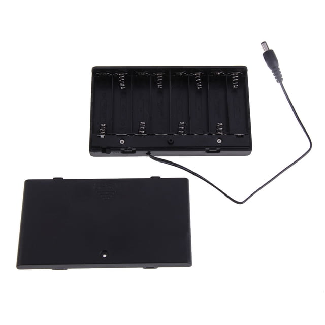 Portapilas AA x 8 / AA x 8/estuche Caja cerrada con interruptor de encendido/apagado/cables WDOplteas Para estrenar