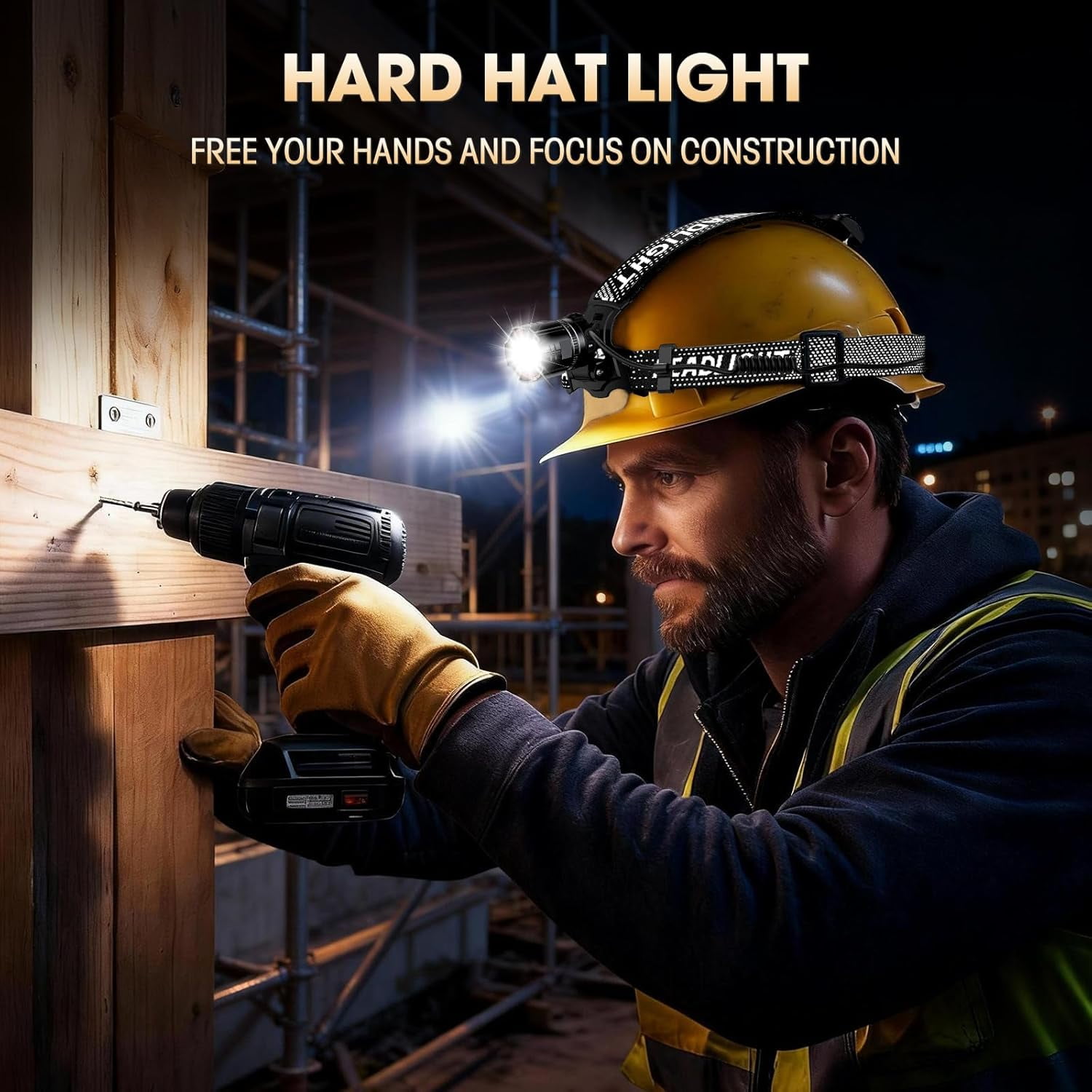 Headlamp Rechargeable Super Bright 2 Pack, High Lumen LED Head Lamp with Motion Sensor, 5 Modes, Zoomable Head Light for Forehead, 90° Adjustable, Waterproof Headlamps for Adults Hard Hat Camping