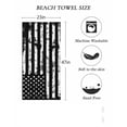 thumbnail image 3 of Toalla de playa extragrande con bandera, textura desgastada, toalla de baño absorbente | Toalla de microfibra ligera de secado rápido para nadar, viajar, acampar y vacaciones de verano, 3 of 7