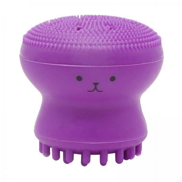 2 Cepillos Faciales De Silicona Con Forma De Pulpo Para Masajear, Eliminar Y Exfoliar, Limpieza Profunda, Color Morado