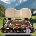 thumbnail image 3 of Uourmeti Golf Cart Seat Cover Blanket Soft Warp Knitted Terry Cloth, Compatible with Sports Golf Carts, for Club Car Club Car DS Precedent, Highland Cow Floral, 3 of 8