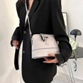 thumbnail image 3 of Sonducket Bolso de hombro de cuero para mujer, cartera de Color sólido, bolsas de almacenamiento para interiores y exteriores, bolsos de compras, festival Bolsas de mensajero y de hombro gris, 3 of 7