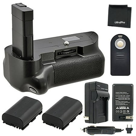 Battery Grip Bundle F/ Nikon D5100, D5200, D5300: Includes Vertical Battery Grip, 2-Pk EN-EL14 Long-Life Batteries, Charger,
