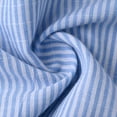 thumbnail image 4 of Men's Cotton Linen Polo Shirts Short Sleeve Striped V Neck Shirt Collared Beach Shirts Light Blue, 4 of 8