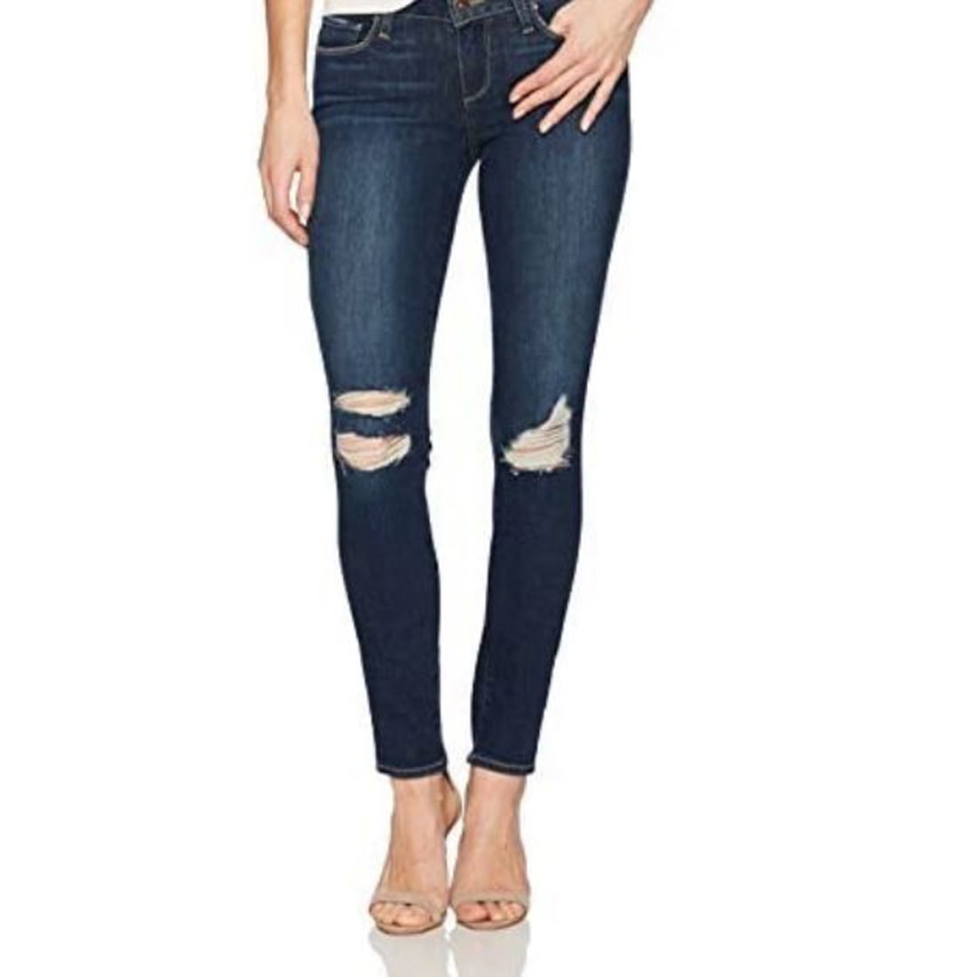 PAIGE Womens Verdugo Ultra Skinny Jeans with Velvet Striping 