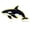 Gold, variant on Orca Whale Enamel Pin | Clayton Jewelry Labs