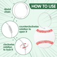 thumbnail image 3 of Etiquetas de equipaje Eyourlife Baseball, 12 unidades, para maletas con anillo, 3 of 8