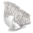 thumbnail image 2 of Luxe Jewelry Designs Women's Rhodium Finished Brass Pave Ring with Cubic Zirconia - Size 5, 2 of 2