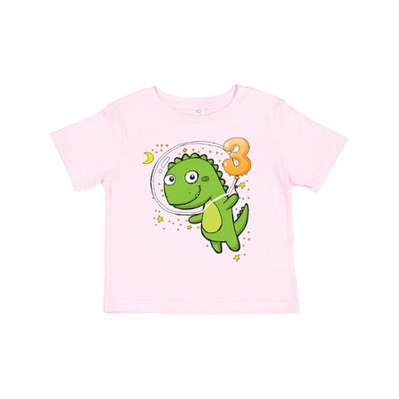 

Inktastic Dinosaur Astronaut 3rd Gift Toddler Boy or Toddler Girl T-Shirt