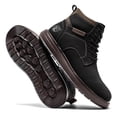 thumbnail image 2 of Flyland Men Chukka Boots Hand-Stitching Casual Leather Sneakers Shoes Lace Up Men's Ankle Boot, 2 of 7