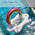 thumbnail image 2 of Mistaha Rainbow Arch Cloud Inflatable Pool Drink Float with Ice Bucket - Floating Beverage Holder for Adults - PVC Material, Large Capacity, Easy to Use - Ideal Gift for Pool Party, Beach, and, 2 of 6