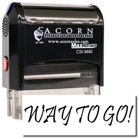 Large Self-Inking Way To Go Stamp with Mint Green Ink