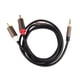 thumbnail image 2 of Cable de audio Jack de 3,5 mm a 2 RCA, divisor auxiliar, adaptador estéreo de 3,5 mm macho a RCA macho, cable para 2 altavoces de 1 m, 2 of 8