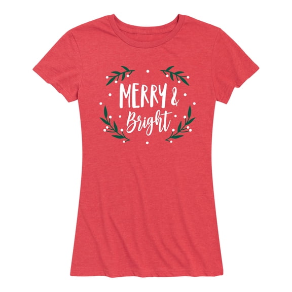 Instant Message - Merry And Bright Women's Short Sleeve Graphic T-Shirt