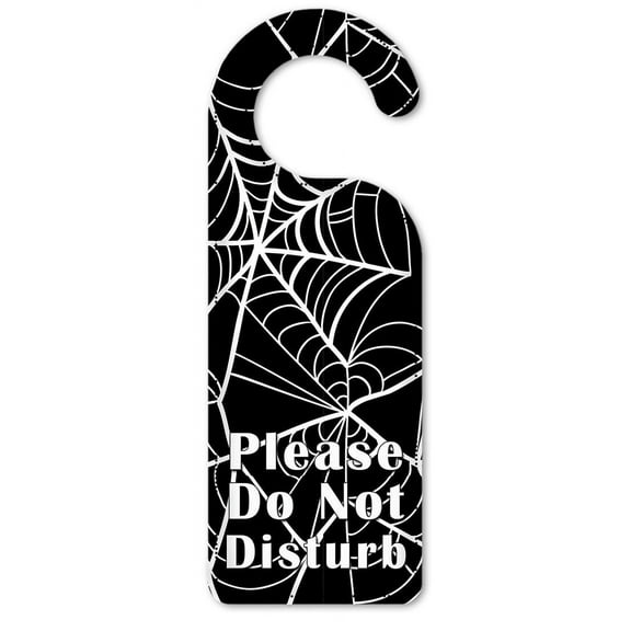 Do Not Disturb Door Knob Hanger Sign - Spider Web
