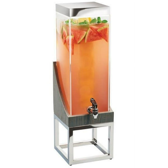 Cal Mil 3804-3INF-83 3 gal Square Beverage Infusion Dispenser, Ash Gray - 8 x 8 x 26 in.