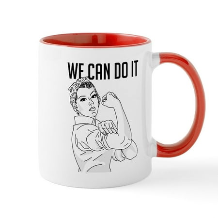 

CafePress - Rosie The Riveter We Can Do It - 11 oz Ceramic Mug - Novelty Coffee Tea Cup