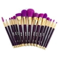 thumbnail image 2 of Makeup kit with eyeshadow, lipstick and blush - Fashion Makeup Brush Set (15 pcs purple brushes), 2 of 5