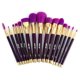 thumbnail image 2 of Makeup kit with eyeshadow, lipstick and blush - Fashion Makeup Brush Set (15 pcs purple brushes), 2 of 5