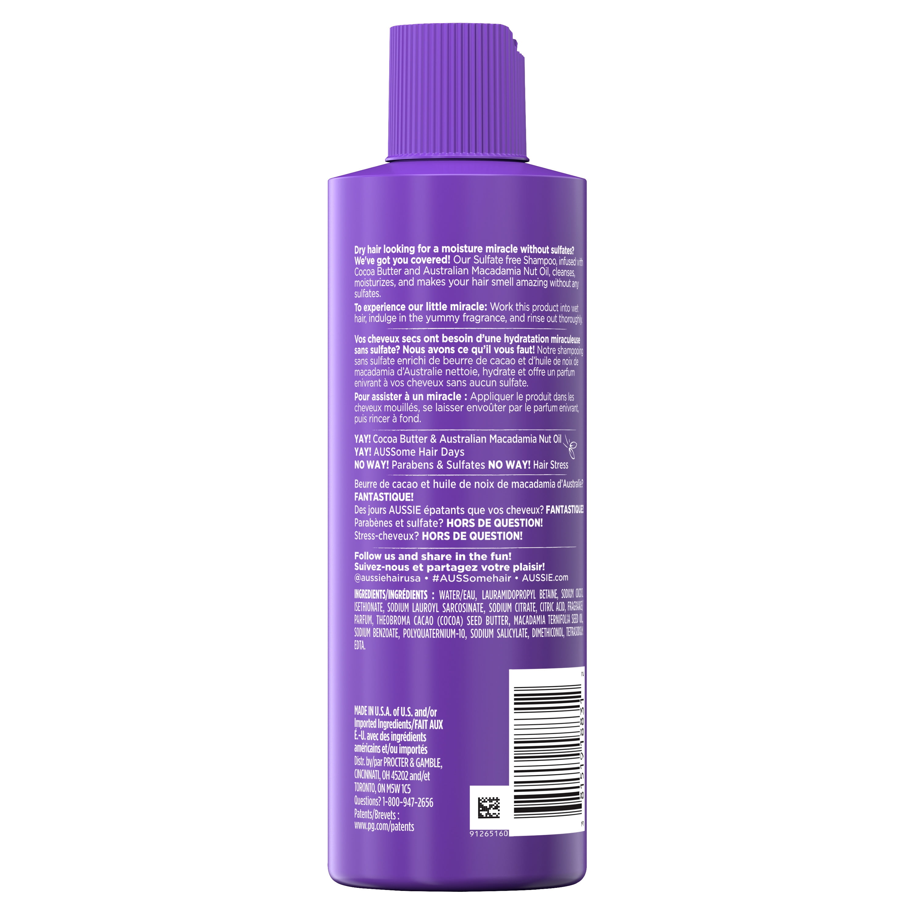 Aussie Miracle Coils Shampoo, Sulfate Free, 8 fl oz -