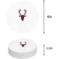 thumbnail image 1 of RYLABLUE Merry Christmas Elk Set of 8 Round Coaster for Drinks, Absorbent Ceramic Stone Coasters Cup Mat with Cork Base for Home Kitchen Room Coffee Table Bar Decor, 1 of 5